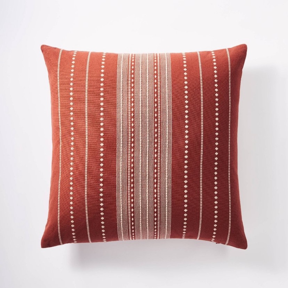 ISO Studio mcgee rust woven textured pillow